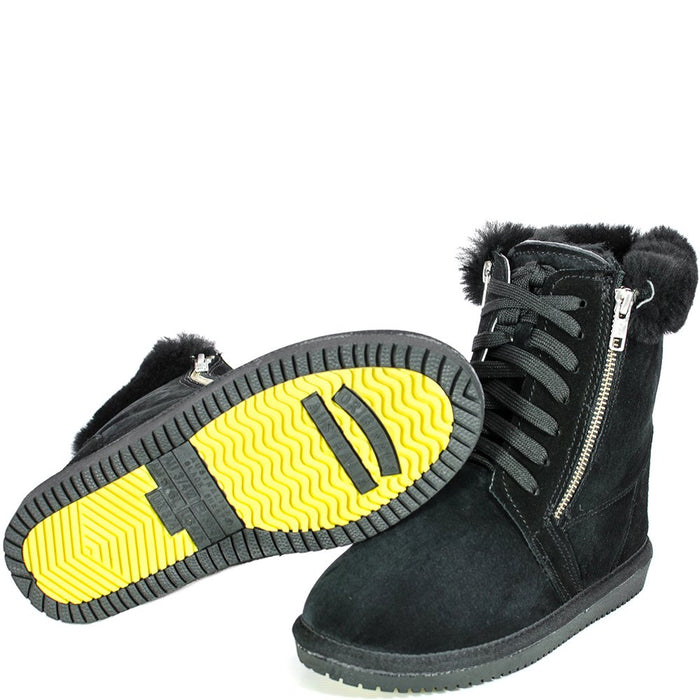 Original UGG Australia Zipper Black Lace Up Boots