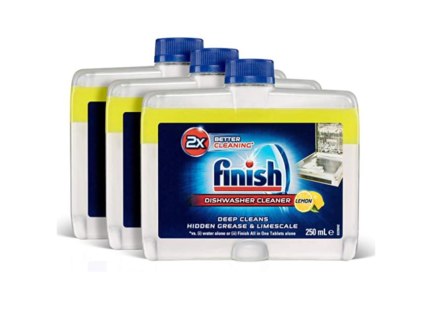 3 Pack Finish 250ml Dishwasher Cleaner Lemon Sparkle