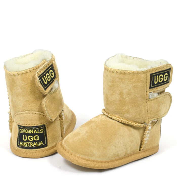Original UGG Australia Kids Chestnut Soft Velcro Bootsies
